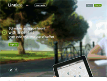 Tablet Screenshot of lineless.com